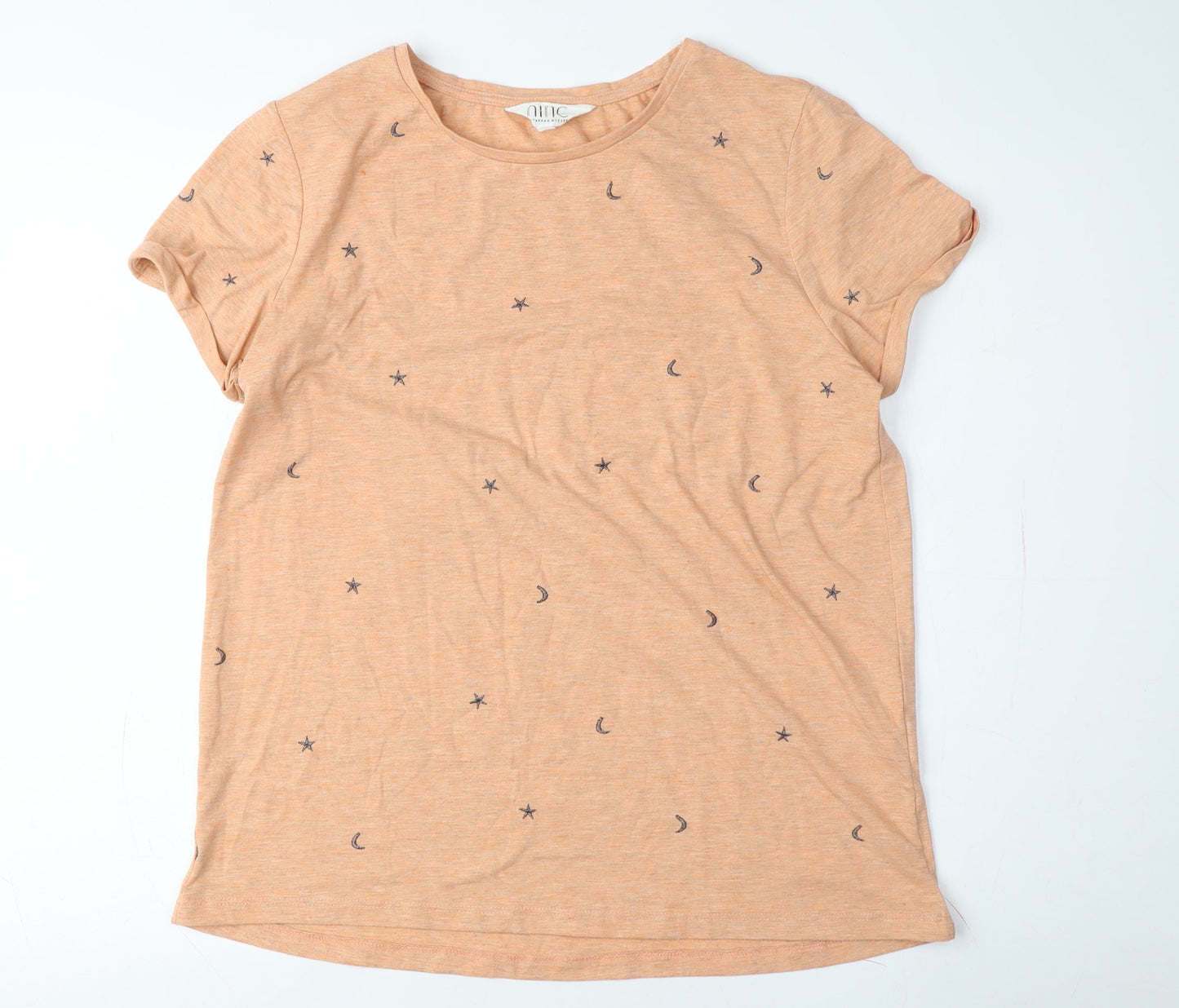 Nine by Savannah Miller Women's Orange Moon Nightshirt Size 14