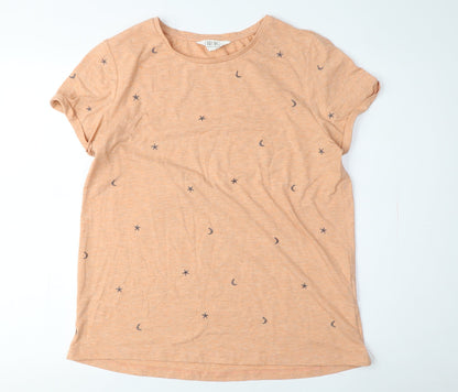 Nine by Savannah Miller Women's Orange Moon Nightshirt Size 14