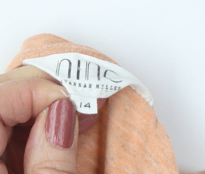 Nine by Savannah Miller Women's Orange Moon Nightshirt Size 14