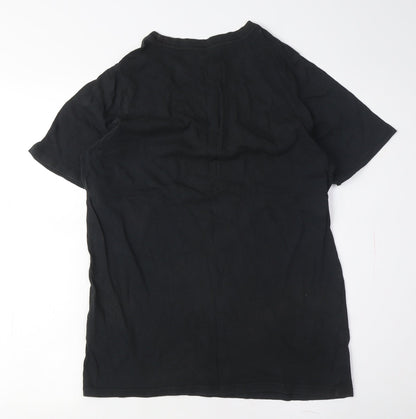 Nike Men's Black Crew Neck Short Sleeve Logo T-Shirt M