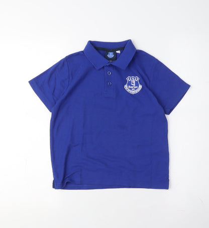 Everton Boys Blue Polo Shirt, Short Sleeve, Size 6-7 Years