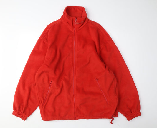 Fred Segal Men's Red Fleece Jacket Size M Casual