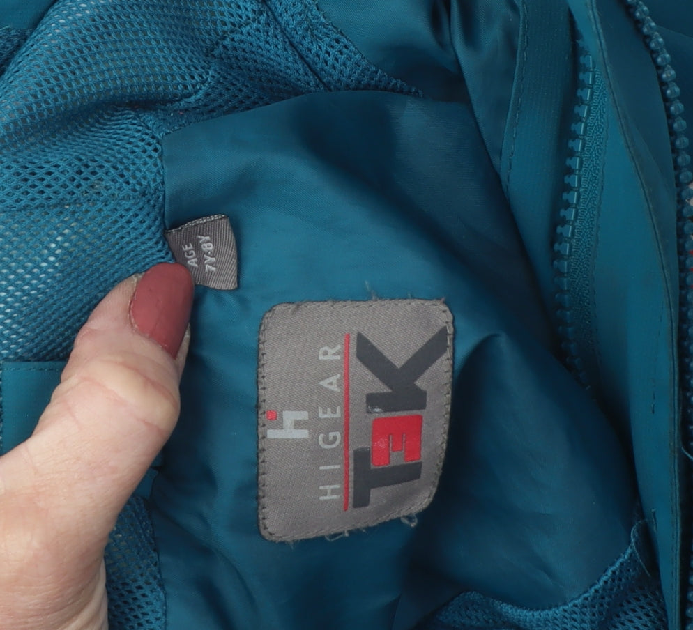 Hi Gear Boys Blue Rain Coat M Hooded Waterproof