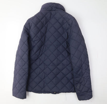 Womens UK Size 12 Brave Soul Blue Quilted Coat