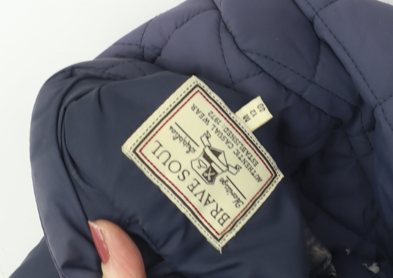Womens UK Size 12 Brave Soul Blue Quilted Coat