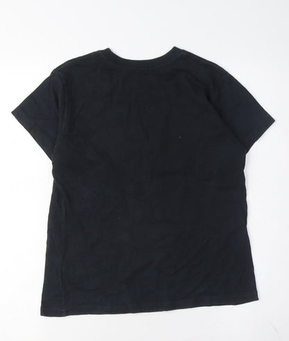 Disney Boys Black Goofy Skateboarding T-Shirt, Size M