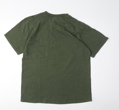 Mens UK Size M Anvil Green  T-Shirt