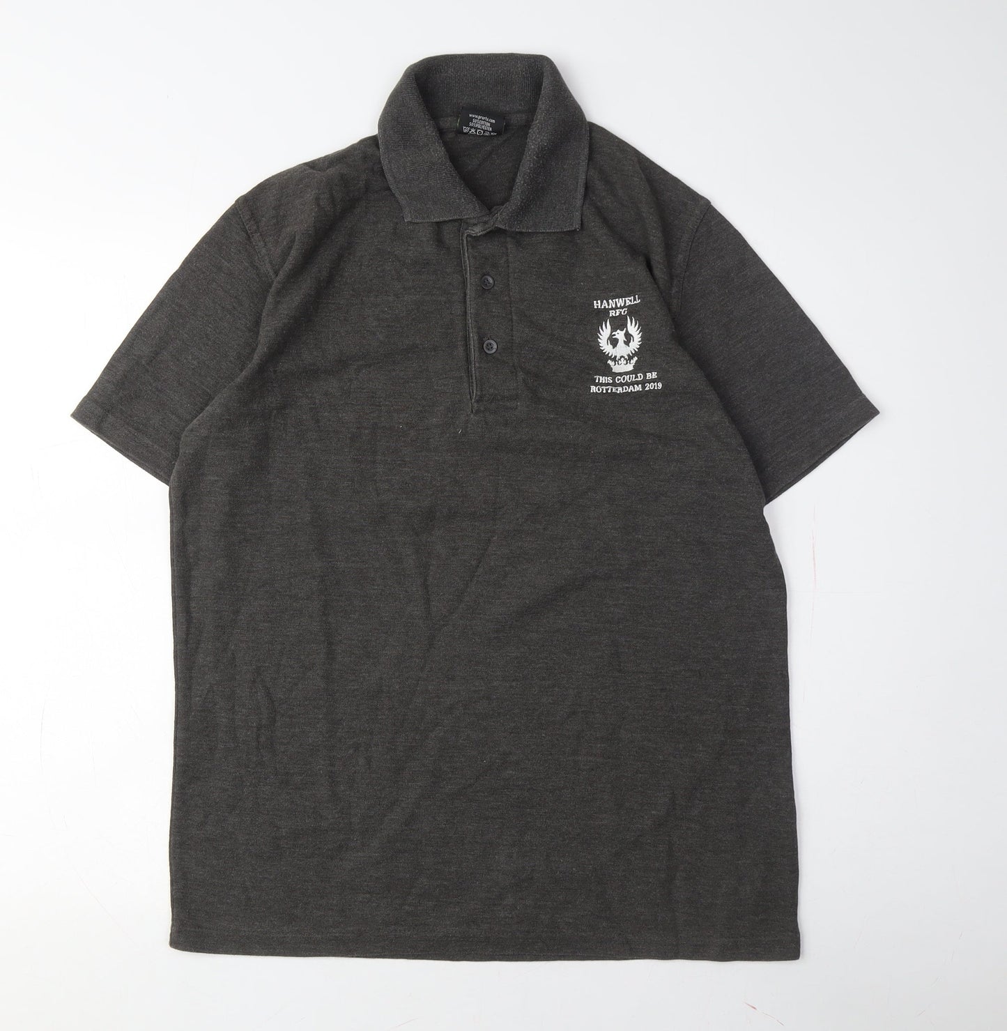 Pro RTX Men's Grey Polo Shirt M Short Sleeve Casual