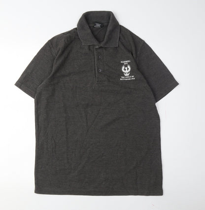 Pro RTX Men's Grey Polo Shirt M Short Sleeve Casual