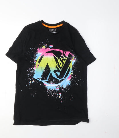 Nerf Boys Black Graphic T-Shirt, XL, Casual Style