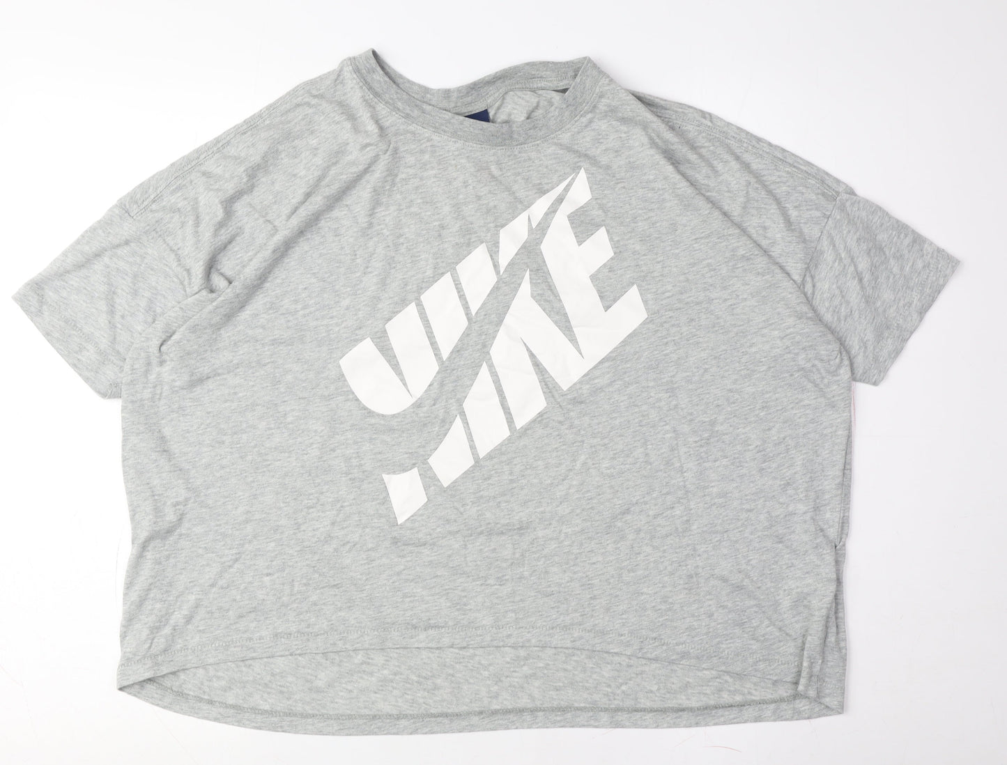 Nike Unisex Grey M Jersey T-Shirt, Regular Fit