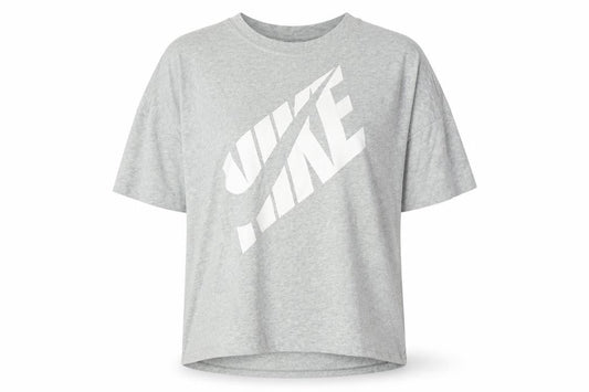 Front view of Nike unisex grey m jersey t-shirt, regular fit