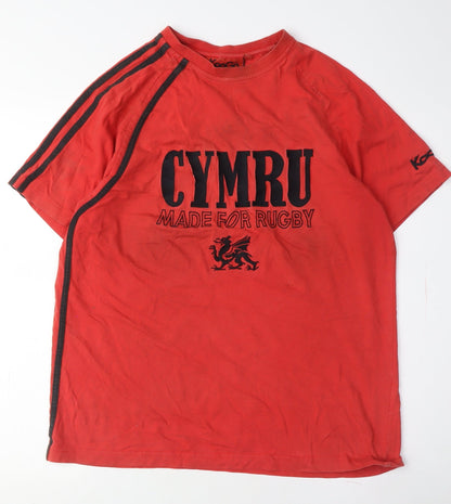 Kooga Men's Red Rugby T-Shirt, S, Sports Logo