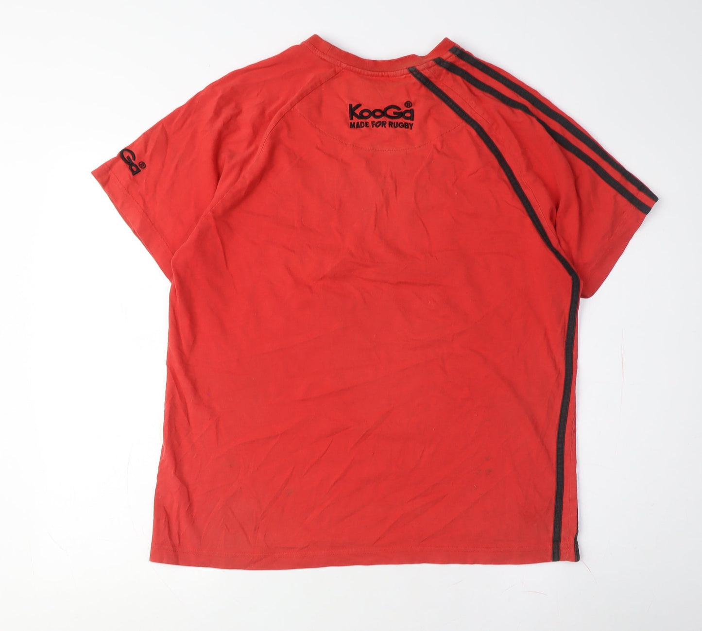 Kooga Men's Red Rugby T-Shirt, S, Sports Logo