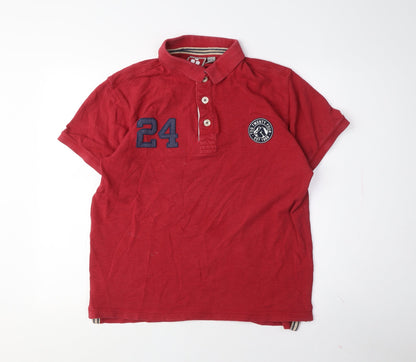 Togs2 Men's Red Polo Shirt M with Logo Accent