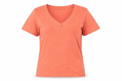 Womens UK Size M Isle Orange Basic T-Shirt