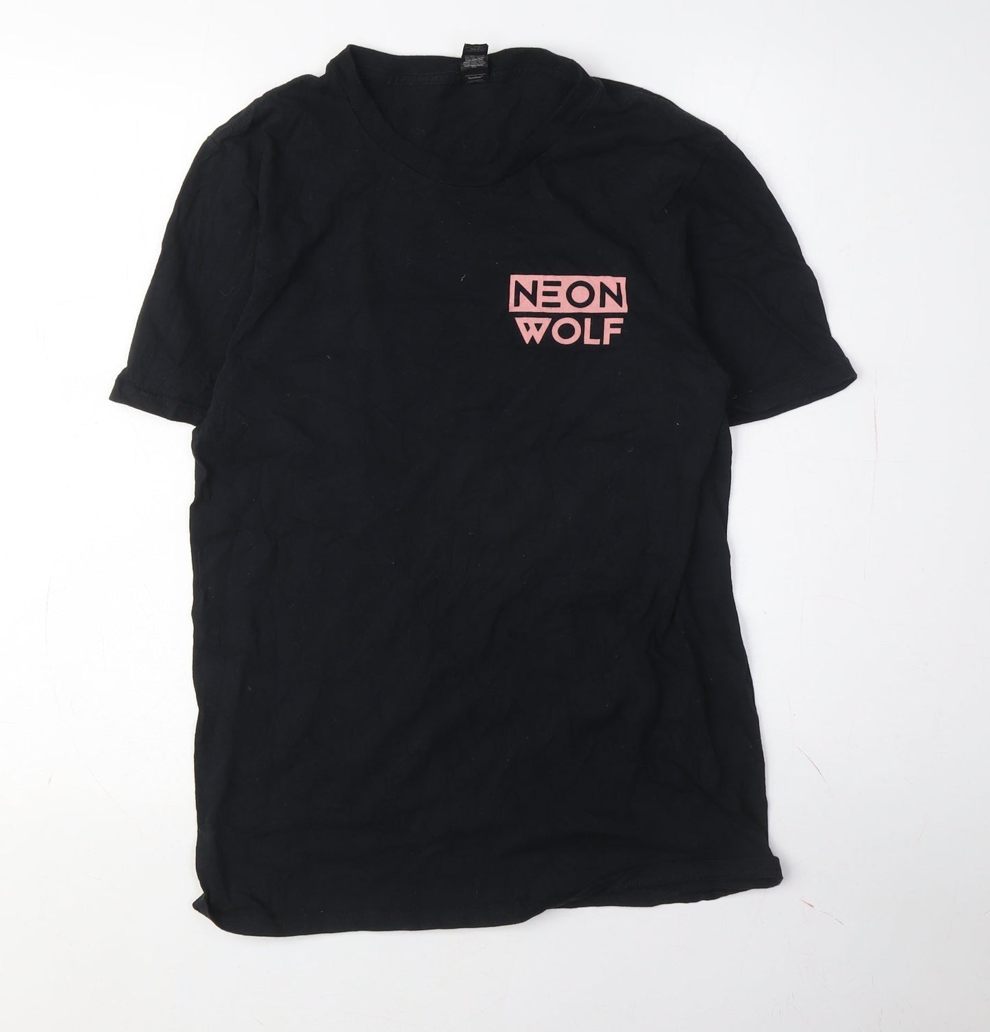 Womens UK Size S Anvil Black  T-Shirt