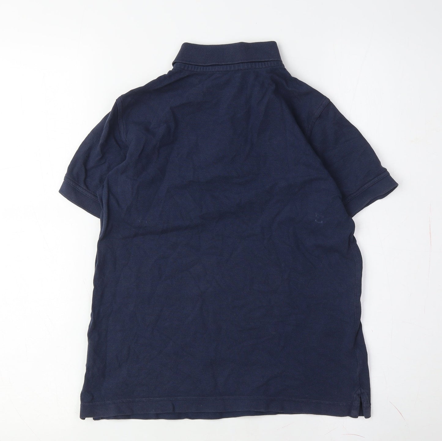 Benetton Boys Blue Polo Shirt, Size 11-12, Short Sleeve