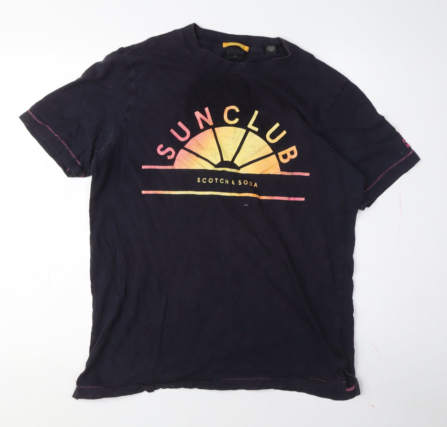 Unisex Adults UK Size L Scotch & Soda Black Basic T-Shirt