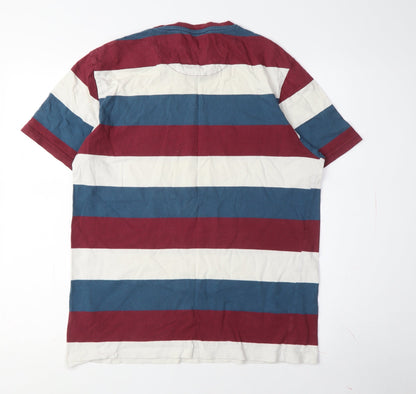 Lyle & Scott Men's Multicoloured Striped T-Shirt L