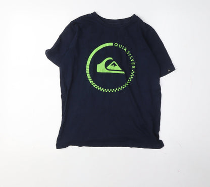 Quiksilver Boys Blue T-Shirt Short Sleeve Logo S