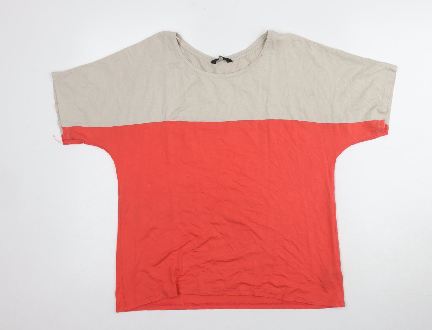 M&Co. Women's Multicoloured Basic T-Shirt, Size 14