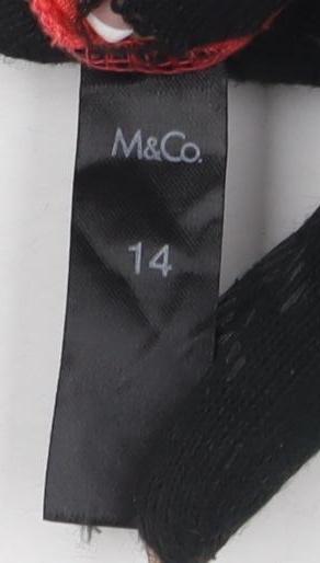 M&Co. Women's Multicoloured Basic T-Shirt, Size 14