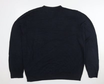 Marks & Spencer Men's Black Cashmere Pullover Jumper 2XL