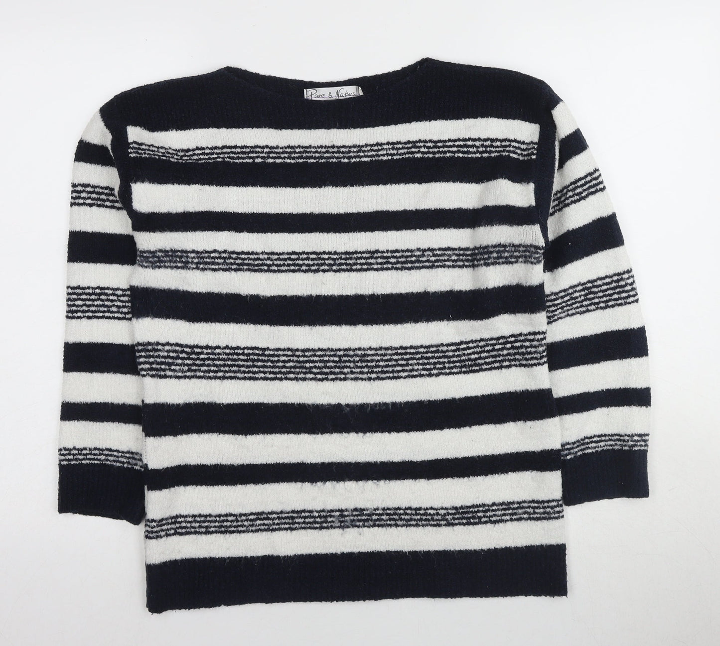 Womens UK Size M Pure & Natural Black Pullover Jumper