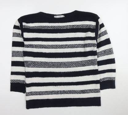 Womens UK Size M Pure & Natural Black Pullover Jumper