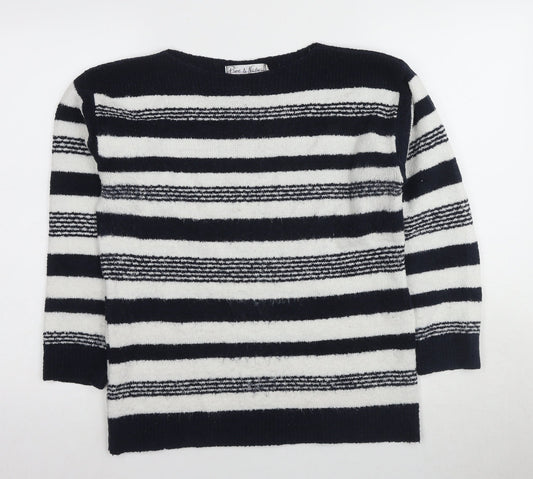 Womens UK Size M Pure & Natural Black Pullover Jumper