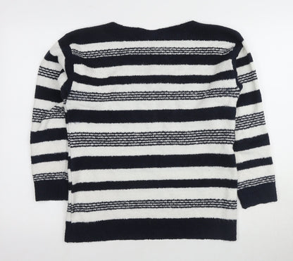 Womens UK Size M Pure & Natural Black Pullover Jumper