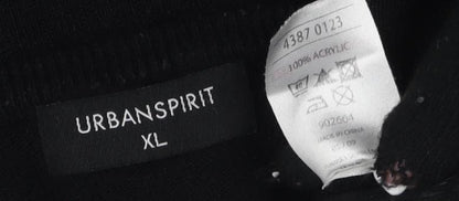 Urban Spirit Men's Black XL Pullover Jumper