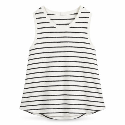 Gap Women's Striped Tank Top Black/White Size L
