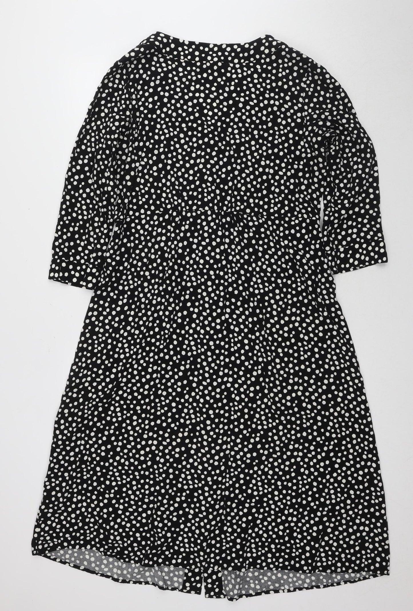 Jane Norman Women's Black Polka Dot Sheath Dress Size 14