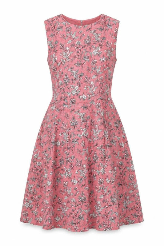 Gap Women's Pink Floral A-Line Dress Size 6