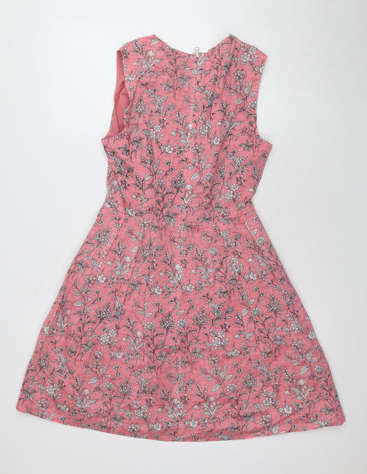 Gap Women's Pink Floral A-Line Dress Size 6