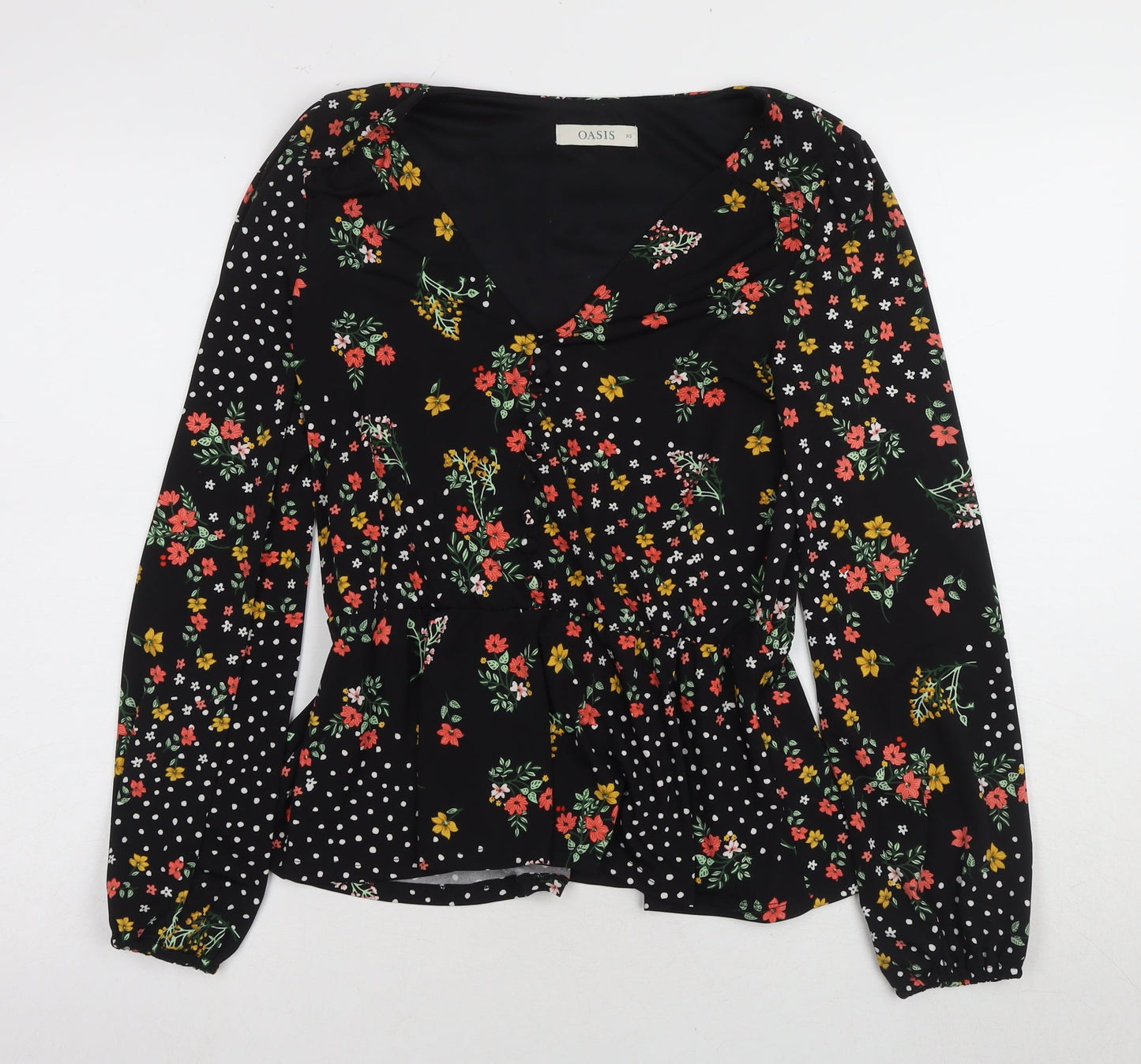 Womens UK Size XS Oasis Black  Blouse