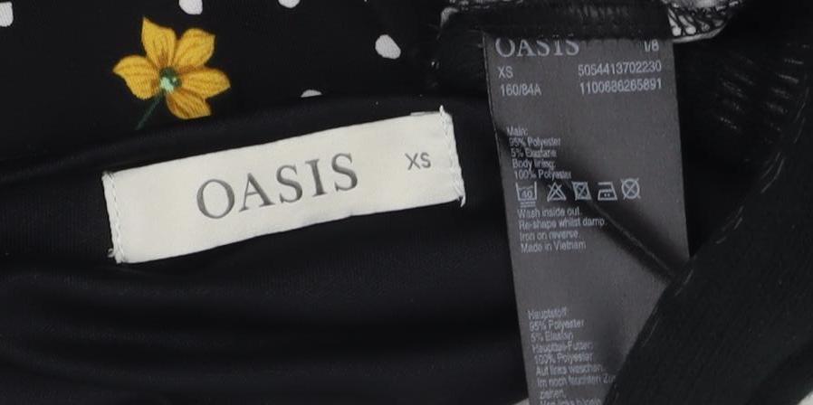 Womens UK Size XS Oasis Black  Blouse