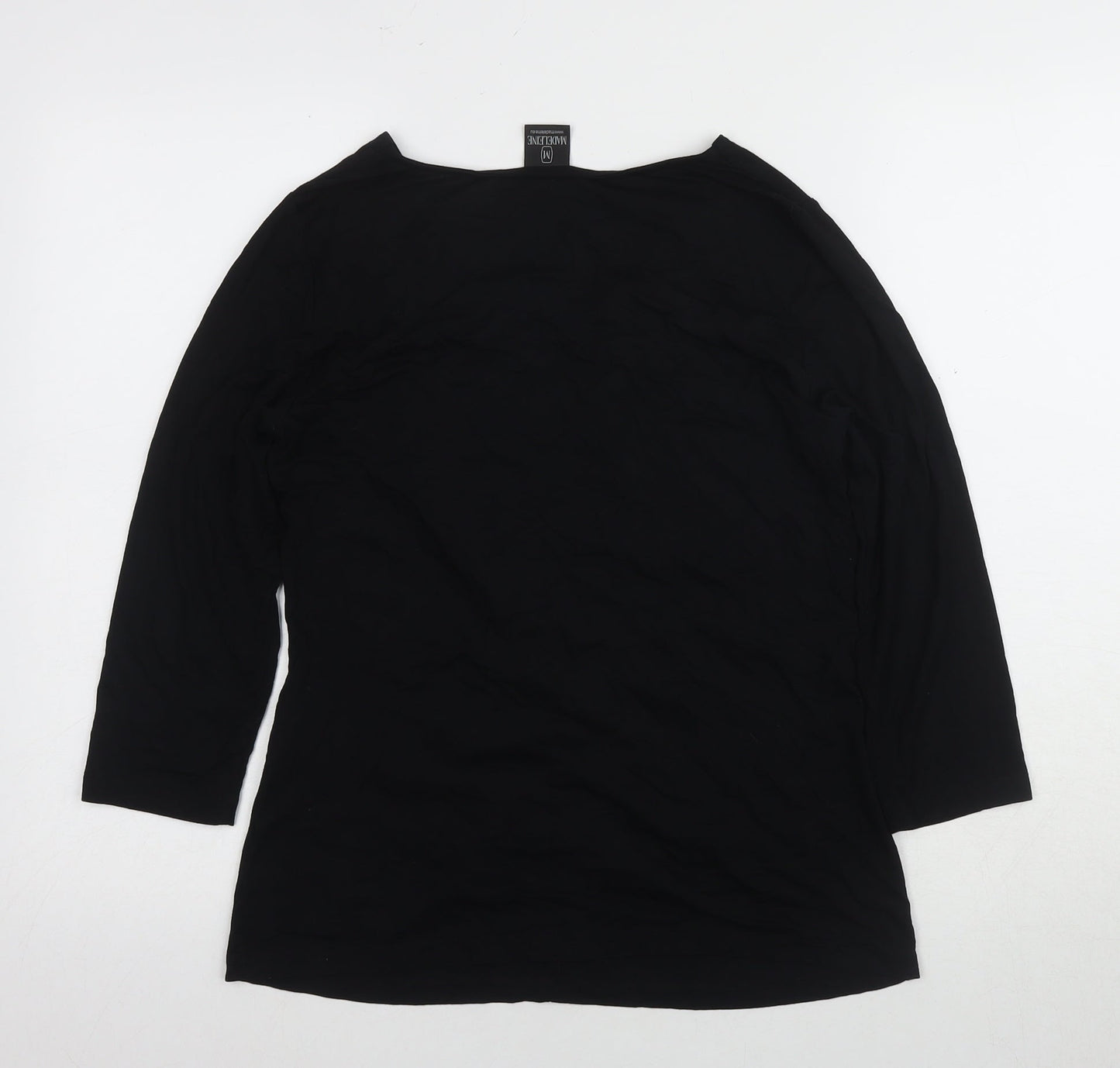 Madeleine Women's Black M Beaded 3/4 Sleeve Blouse