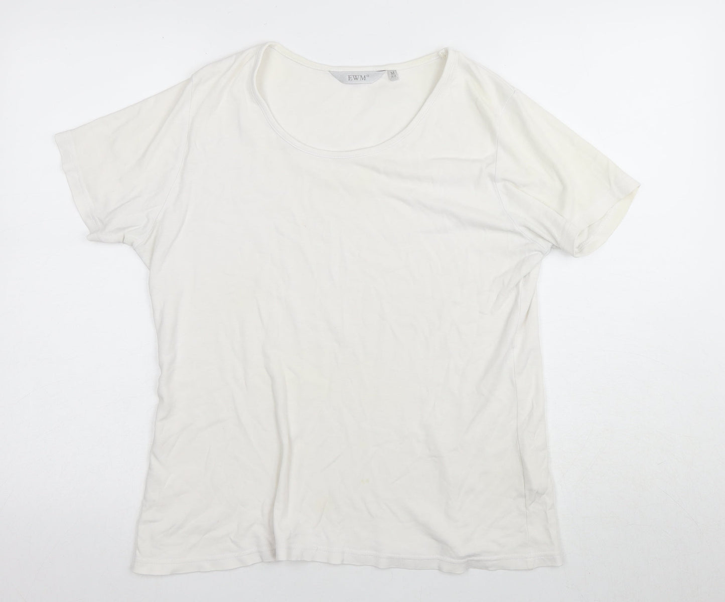 EWM Women's White Basic T-Shirt Size 14
