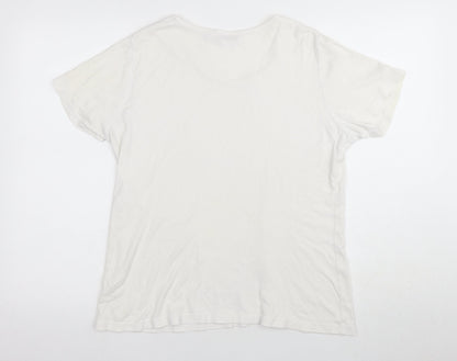 EWM Women's White Basic T-Shirt Size 14