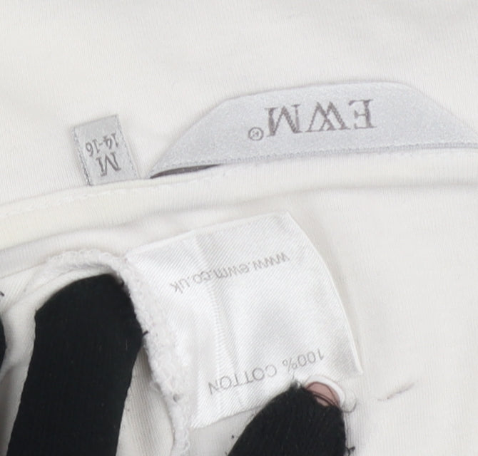 EWM Women's White Basic T-Shirt Size 14