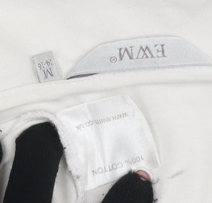EWM Women's White Basic T-Shirt Size 14