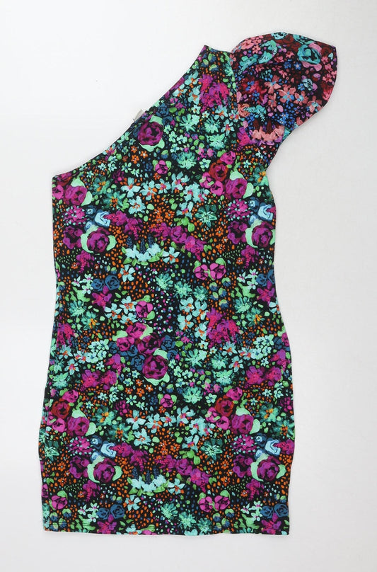 Oasis Women's Multicoloured Floral Shift Dress S