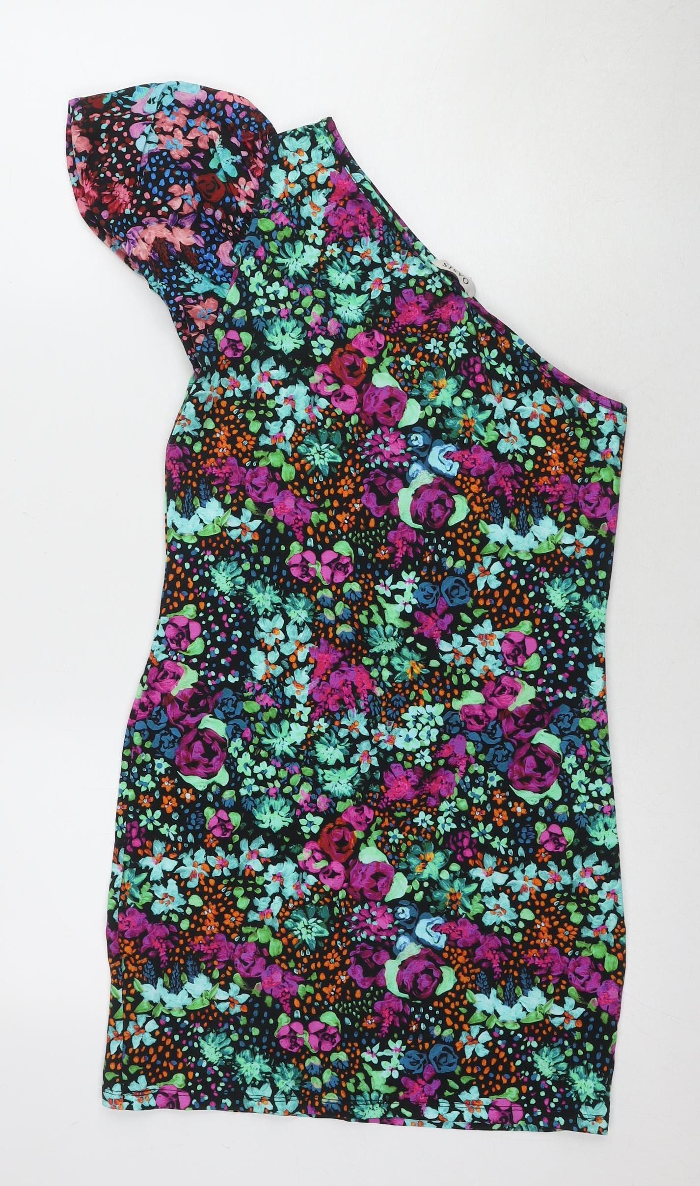 Oasis Women's Multicoloured Floral Shift Dress S