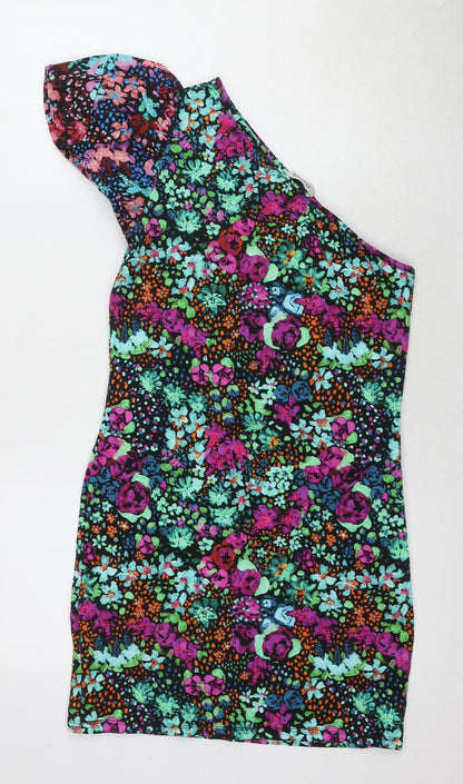 Oasis Women's Multicoloured Floral Shift Dress S