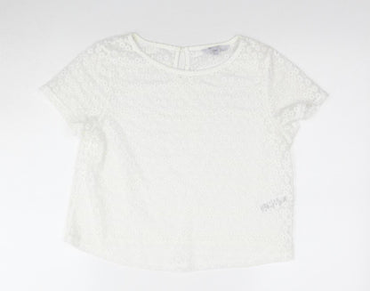 Womens UK Size 12 Red Herring White  Blouse