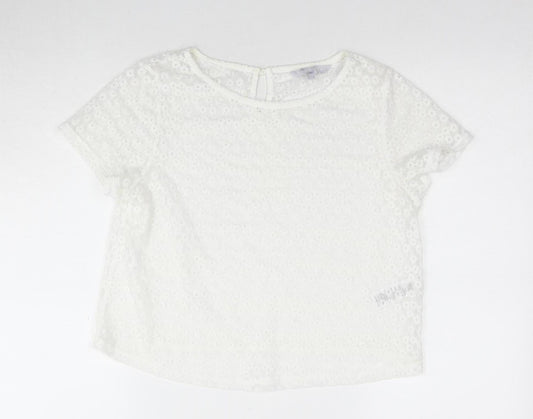 Womens UK Size 12 Red Herring White  Blouse