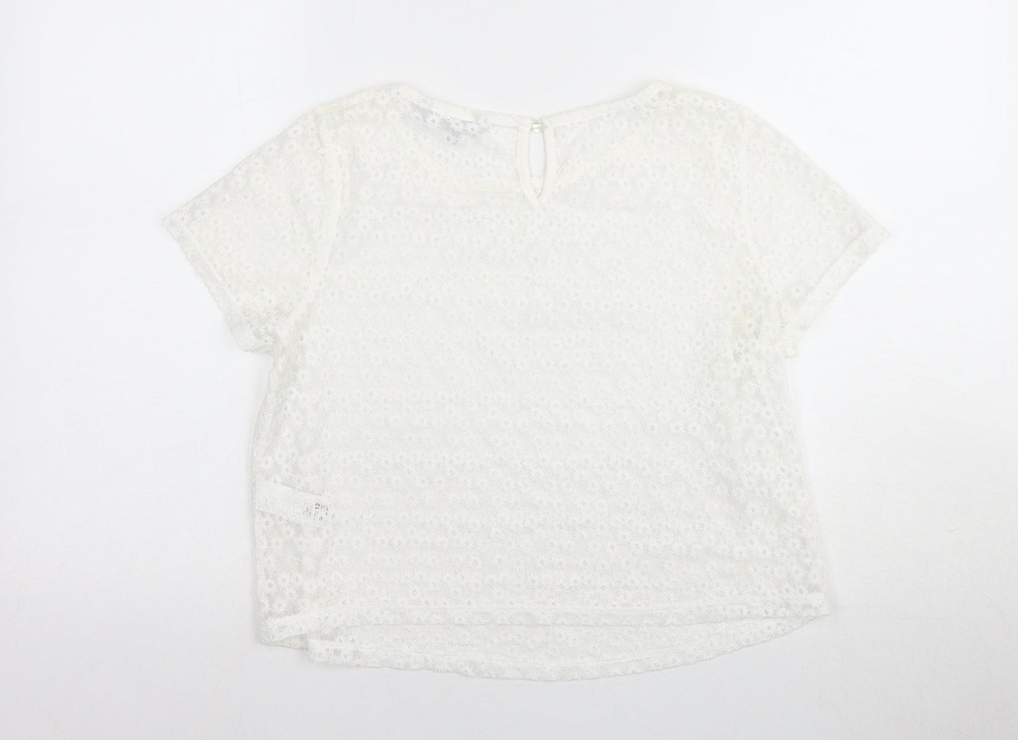 Womens UK Size 12 Red Herring White  Blouse